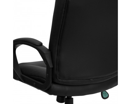 BLNK - Chelsea LeatherSoft Mid-Back Executive Swivel Office Chair with Three Line Horizontal Stitch Back and Arms