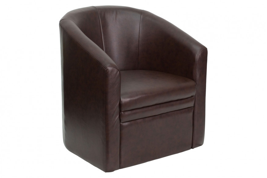 BLNK™ - Lauren LeatherSoft Barrel-Shaped Guest Chair with Front Panel