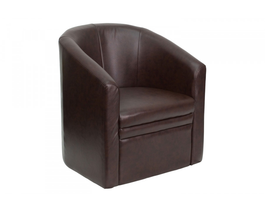 BLNK - Lauren LeatherSoft Barrel-Shaped Guest Chair with Front Panel