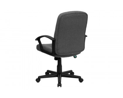 BLNK Garver Fabric Mid-Back Executive Swivel Office Chair with Nylon Arms - Gray