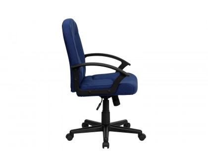 BLNK Garver Fabric Mid-Back Executive Swivel Office Chair with Nylon Arms - Navy