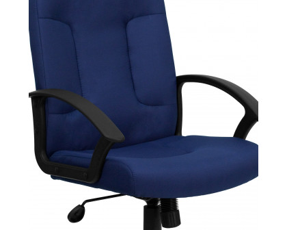 BLNK Garver Fabric Mid-Back Executive Swivel Office Chair with Nylon Arms - Navy