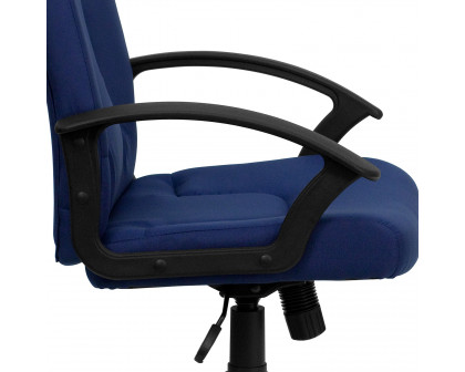 BLNK Garver Fabric Mid-Back Executive Swivel Office Chair with Nylon Arms - Navy