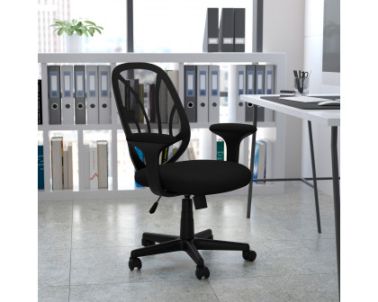 BLNK Y-GO Office Chair Mid-Back Mesh Swivel Task Office Chair - with Arms