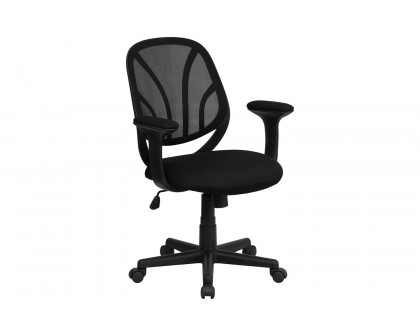 BLNK Y-GO Office Chair Mid-Back Mesh Swivel Task Office Chair - with Arms