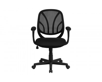 BLNK Y-GO Office Chair Mid-Back Mesh Swivel Task Office Chair - with Arms