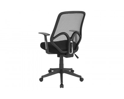 BLNK Salerno Series High-Back Black Mesh Office Chair - Black, with Arms