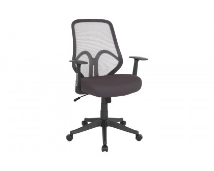 BLNK Salerno Series High-Back Black Mesh Office Chair - Dark Gray, with Arms