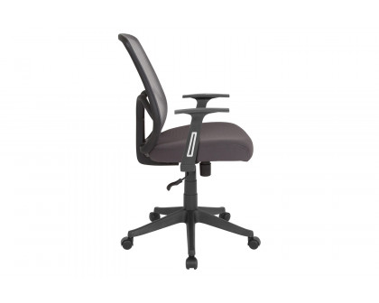 BLNK Salerno Series High-Back Black Mesh Office Chair - Dark Gray, with Arms