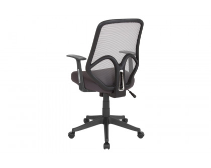 BLNK Salerno Series High-Back Black Mesh Office Chair - Dark Gray, with Arms