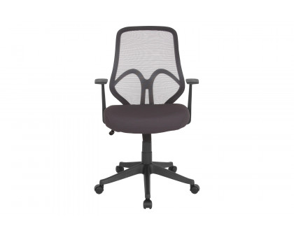 BLNK Salerno Series High-Back Black Mesh Office Chair - Dark Gray, with Arms