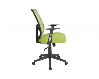 BLNK Salerno Series High-Back Black Mesh Office Chair - Green, with Arms