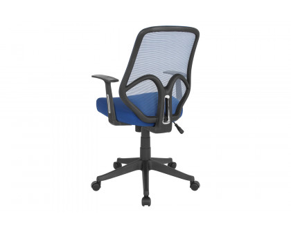 BLNK Salerno Series High-Back Black Mesh Office Chair - Navy, with Arms