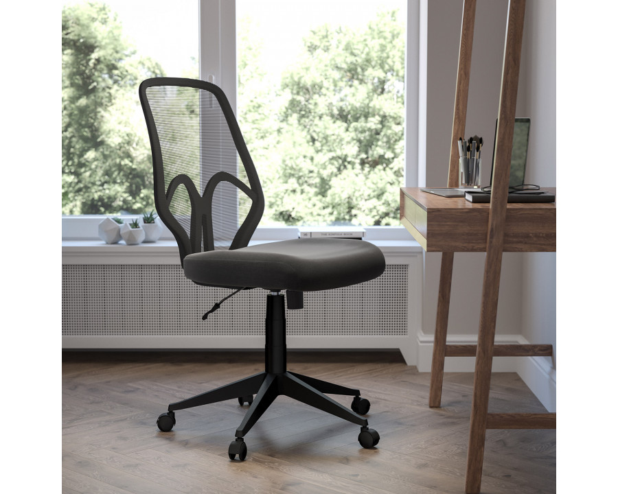 BLNK Salerno Series High-Back Black Mesh Office Chair - Black