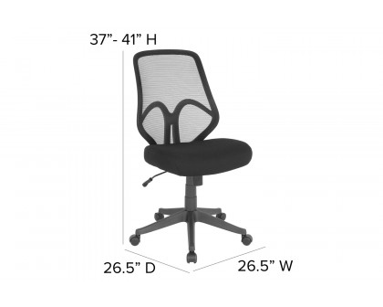 BLNK Salerno Series High-Back Black Mesh Office Chair - Black