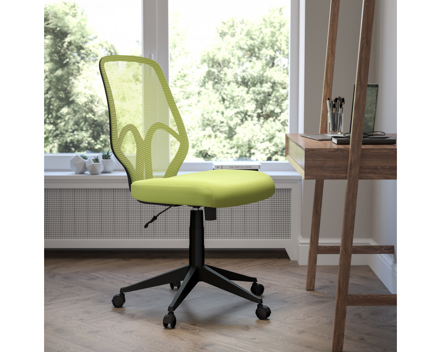 BLNK Salerno Series High-Back Black Mesh Office Chair - Green