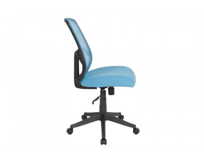 BLNK Salerno Series High-Back Black Mesh Office Chair - Light Blue