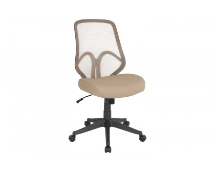 BLNK Salerno Series High-Back Black Mesh Office Chair - Light Brown