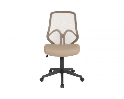 BLNK Salerno Series High-Back Black Mesh Office Chair - Light Brown