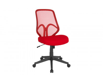 BLNK Salerno Series High-Back Black Mesh Office Chair - Red