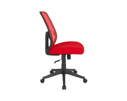 BLNK Salerno Series High-Back Black Mesh Office Chair - Red