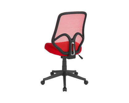 BLNK Salerno Series High-Back Black Mesh Office Chair - Red