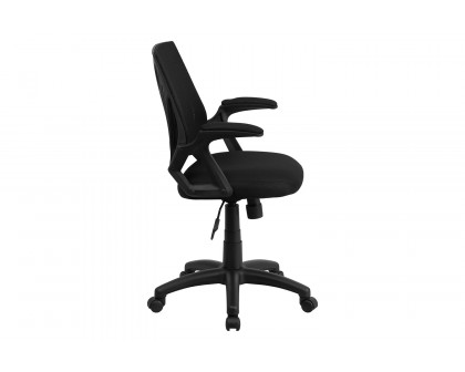 BLNK Sam Mid-Back Mesh Swivel Task Office Chair with Open Arms - Fabric