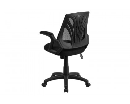 BLNK Sam Mid-Back Mesh Swivel Task Office Chair with Open Arms - Fabric