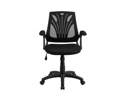 BLNK Sam Mid-Back Mesh Swivel Task Office Chair with Open Arms - Fabric