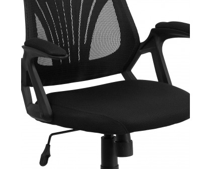 BLNK Sam Mid-Back Mesh Swivel Task Office Chair with Open Arms - Fabric