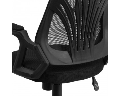 BLNK Sam Mid-Back Mesh Swivel Task Office Chair with Open Arms - Fabric