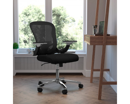 BLNK - Sam Mid-Back Mesh Executive Swivel Ergonomic Office Chair with Height Adjustable Flip-Up Arms