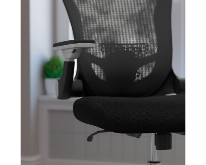 BLNK - Sam Mid-Back Mesh Executive Swivel Ergonomic Office Chair with Height Adjustable Flip-Up Arms