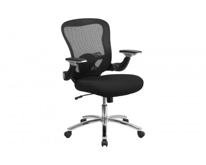 BLNK - Sam Mid-Back Mesh Executive Swivel Ergonomic Office Chair with Height Adjustable Flip-Up Arms