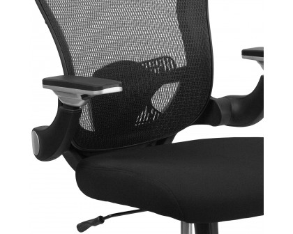 BLNK - Sam Mid-Back Mesh Executive Swivel Ergonomic Office Chair with Height Adjustable Flip-Up Arms