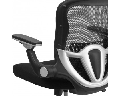 BLNK - Sam Mid-Back Mesh Executive Swivel Ergonomic Office Chair with Height Adjustable Flip-Up Arms