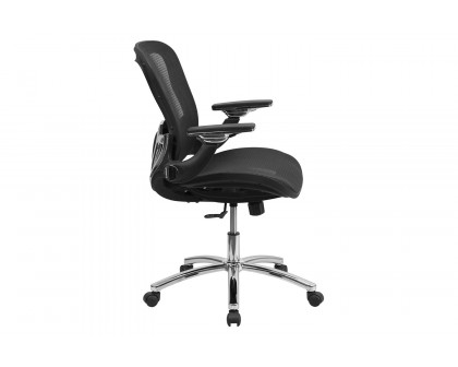 BLNK - Sam Mid-Back Mesh Executive Swivel Ergonomic Office Chair with Synchro-Tilt and Height Adjustable Flip-Up Arms