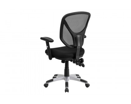 BLNK - Sam Mid-Back Mesh Multifunction Swivel Ergonomic Task Office Chair with Adjustable Arms