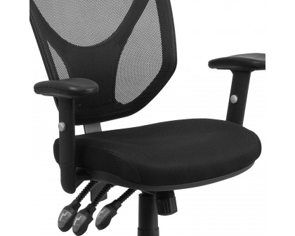 BLNK - Sam Mid-Back Mesh Multifunction Swivel Ergonomic Task Office Chair with Adjustable Arms