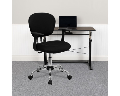 BLNK Beverly Mid-Back Mesh Padded Swivel Task Office Chair with Chrome Base