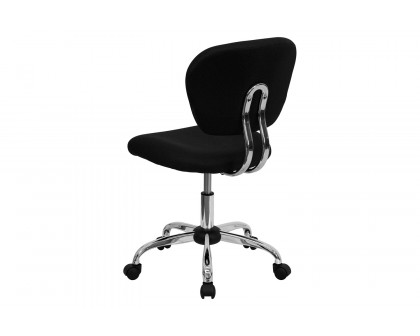 BLNK Beverly Mid-Back Mesh Padded Swivel Task Office Chair with Chrome Base - Black