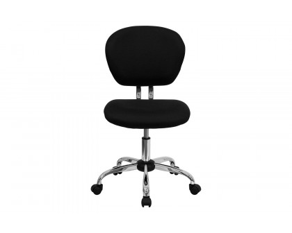 BLNK Beverly Mid-Back Mesh Padded Swivel Task Office Chair with Chrome Base - Black