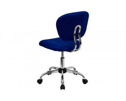 BLNK Beverly Mid-Back Mesh Padded Swivel Task Office Chair with Chrome Base - Blue