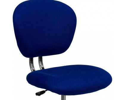 BLNK Beverly Mid-Back Mesh Padded Swivel Task Office Chair with Chrome Base - Blue