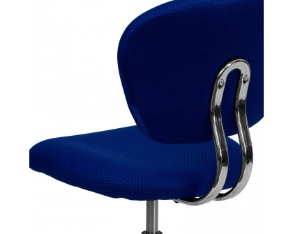 BLNK Beverly Mid-Back Mesh Padded Swivel Task Office Chair with Chrome Base - Blue