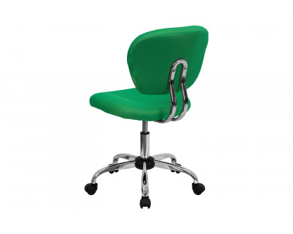 BLNK - Beverly Mid-Back Bright Green Mesh Padded Swivel Task Office Chair with Chrome Base