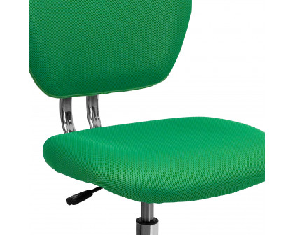 BLNK - Beverly Mid-Back Bright Green Mesh Padded Swivel Task Office Chair with Chrome Base