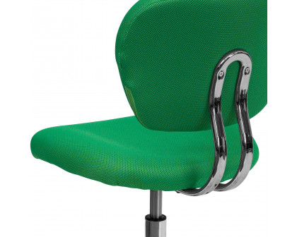 BLNK - Beverly Mid-Back Bright Green Mesh Padded Swivel Task Office Chair with Chrome Base