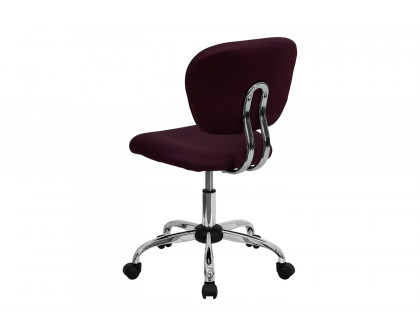 BLNK Beverly Mid-Back Mesh Padded Swivel Task Office Chair with Chrome Base - Burgundy