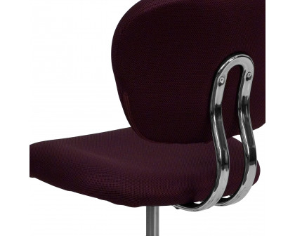 BLNK Beverly Mid-Back Mesh Padded Swivel Task Office Chair with Chrome Base - Burgundy